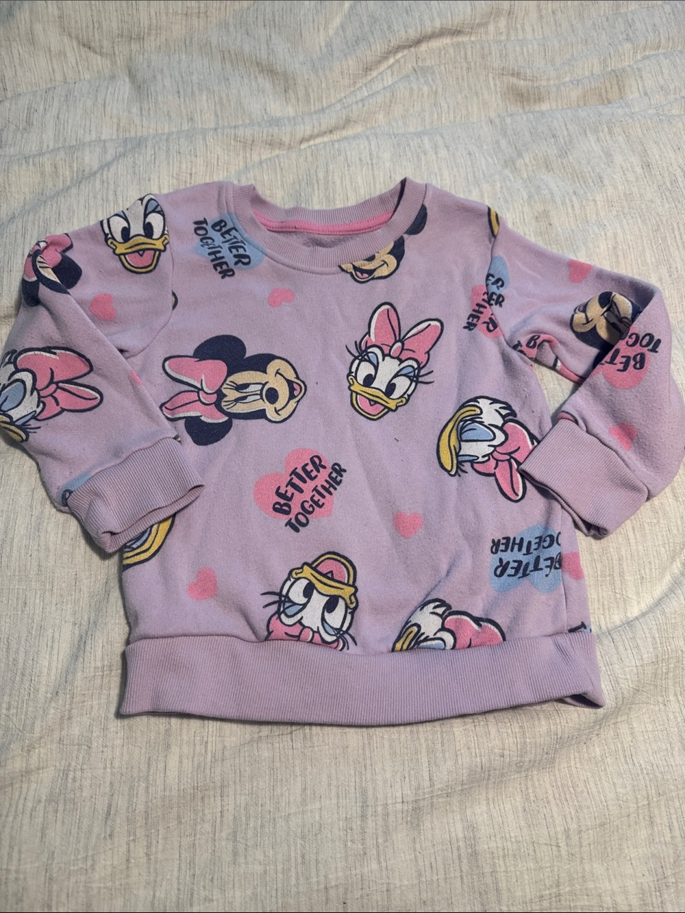 Disney Purple Minnie & Daisy 'Better Together' Girls Sweatshirt